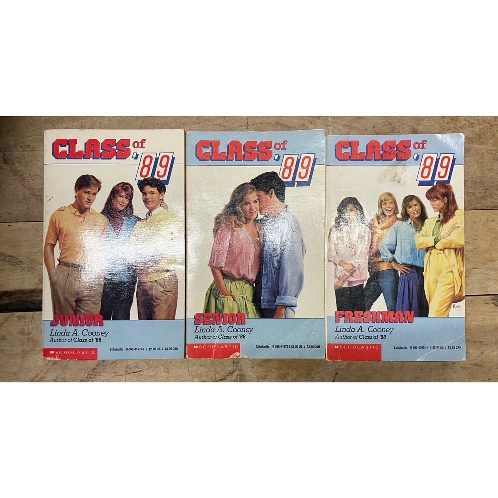 Class Of '89 PAPERBACK LOT Freshman Junior Senior Cooney, Vintage, Book, YA, 80s